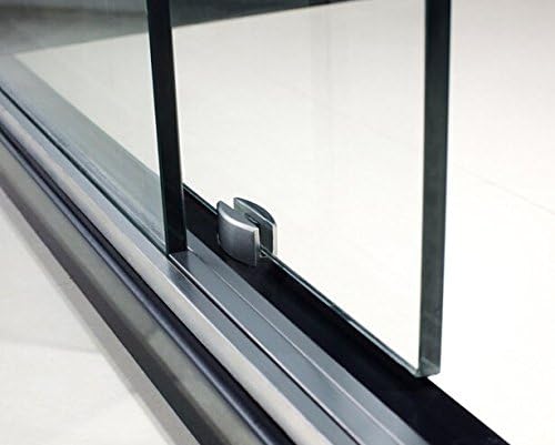 6.6FT Brushed Twin Roller Sliding Frameless Shower Door Hardware Kit