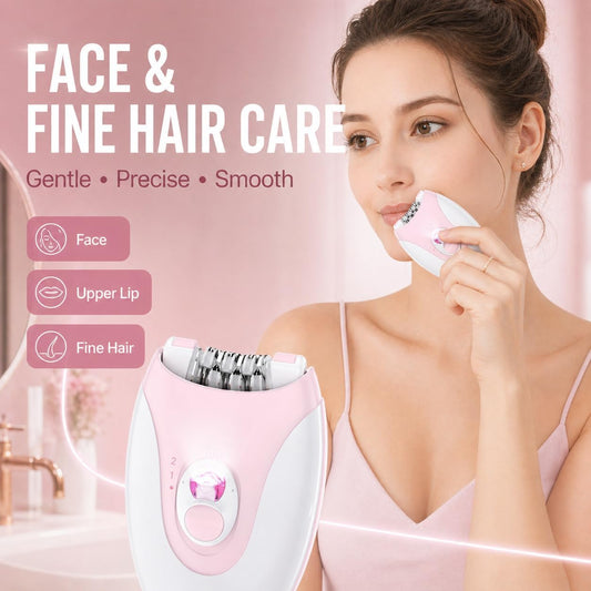 Epilator for Women Facial Hair Remover, Electric Hair Removal Device with 36 Tweezers, Long Lasting Smooth Skin 4–6 Weeks, 2 Speed Cordless USB, Wet Dry for Legs Arms Underarms Bikini Area Face