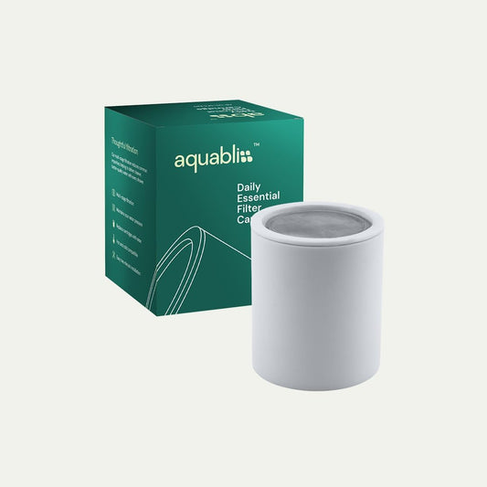SFC220 Daily Essential Filter Cartridge - White | Reduces chlorine, THMs & sediment. Filtration only, no mineral infusion. Replace every 3-6 months depending on water quality.