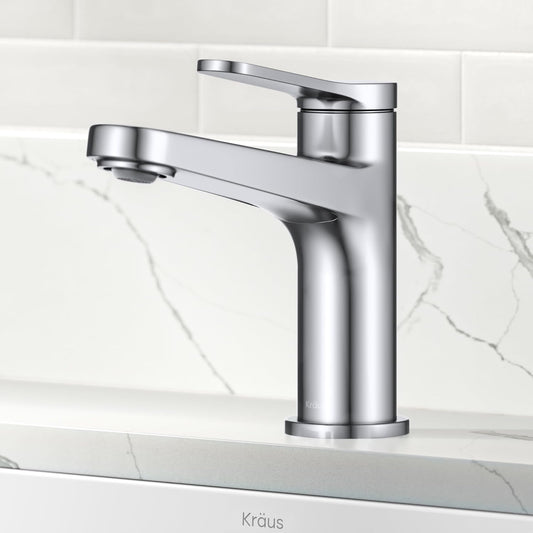 Indy Touchless Sensor Bathroom Faucet with Control Box and Temperature Mixer in Spot Free Stainless Steel, KSB-10001SFS