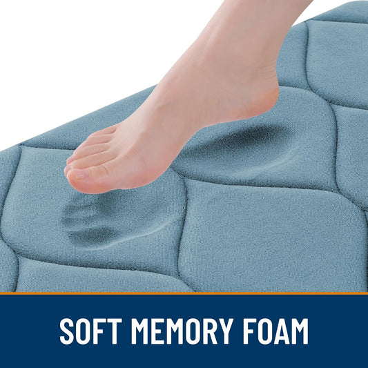 Memory Foam Bath Mat 30x20, Ultra Soft Absorbent Bathroom Rugs