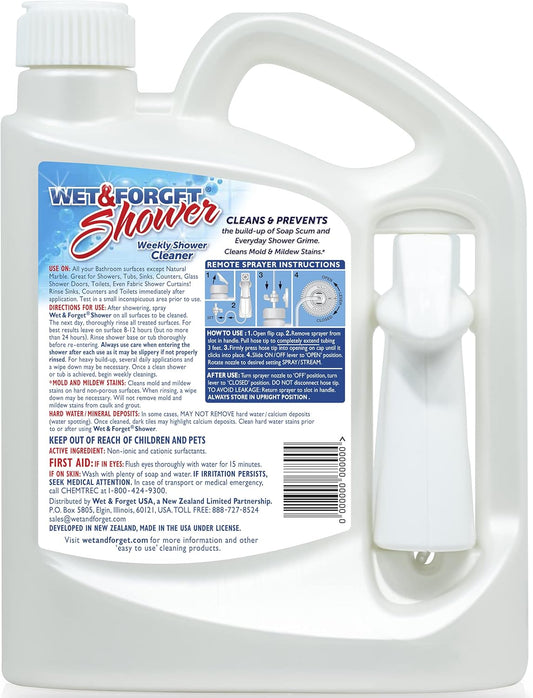 Shower Cleaner Spray, No Scrub, Fresh Scent, 64 Fl Oz