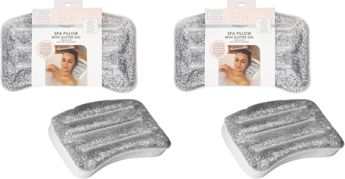 Glitter Gel Spa Pillow - Cooling Bathtub & Hot Tub Relaxation Cushion