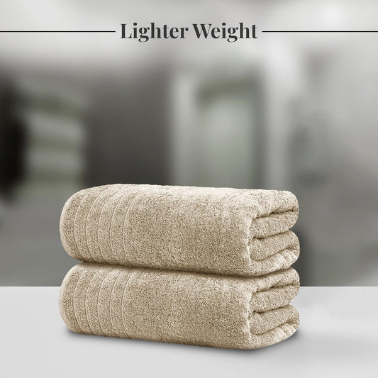 2 Piece Extra Large Bath Sheets 35 x 70 Inches, Dark Grey | 100% Cotton, Larger & Lighter Weight, Quicker to Dry, Super Soft & Absorbent, Oversized Bath Towels