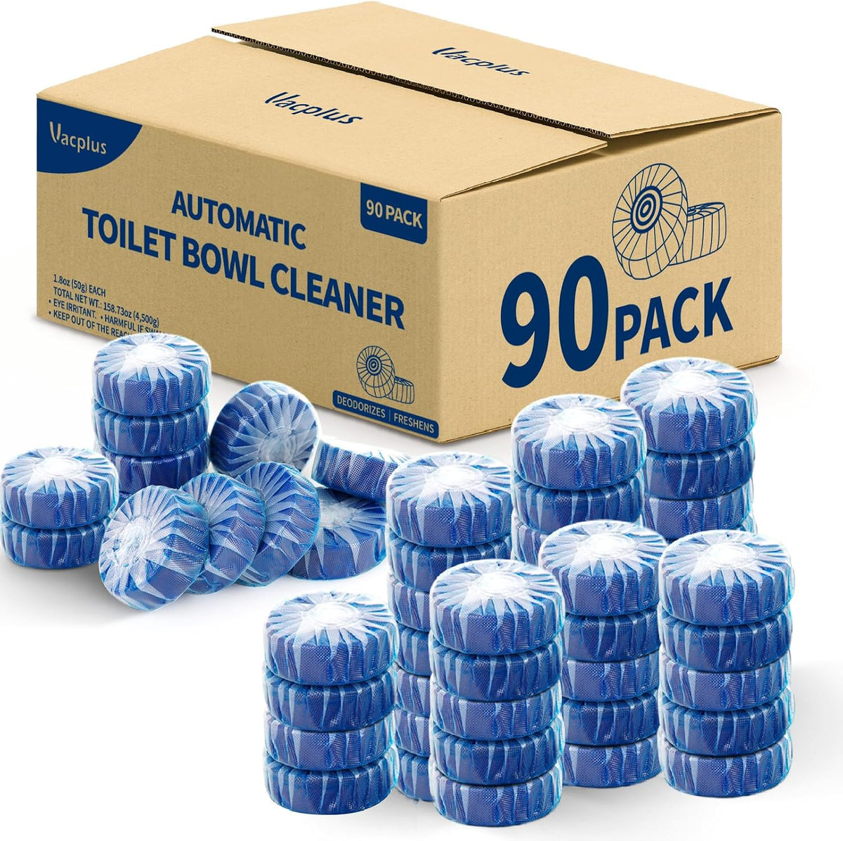 Toilet Bowl Cleaner Tablets, 30 Pack, Auto Cleaning, Long-Lasting