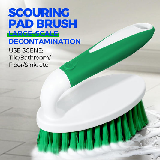 5 Pack Cleaning Brush Scrub Brush Kitchen Brush for Floor,Green | Cleaning Brush Set for Household Use, Scrub Brush, Kitchen Brush, Tile Lines Brush for Bathroom, Floor, Tub, Shower