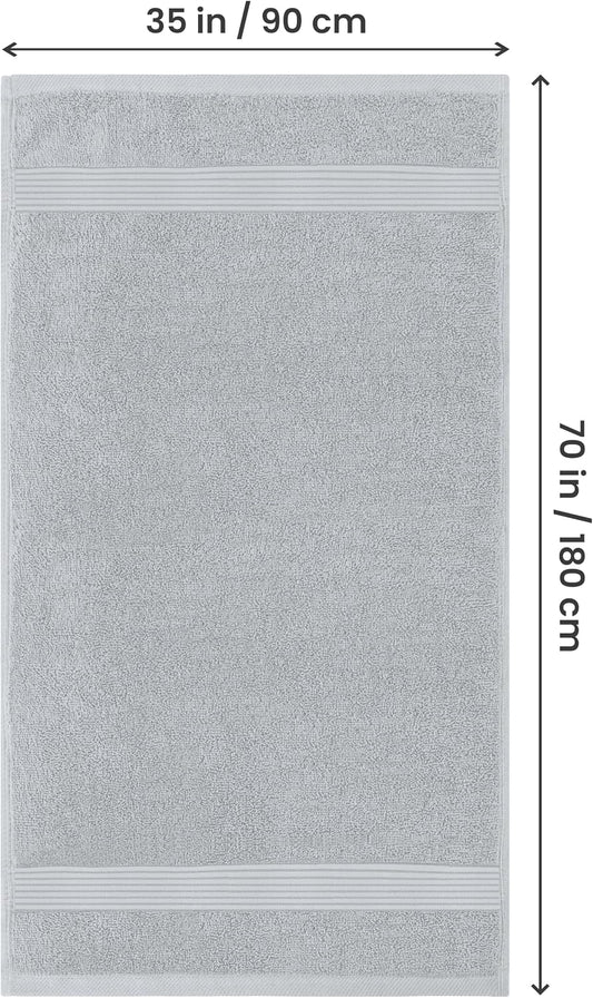 Extra Large Bath Sheets, 2 Pack, 35x70 In, Cotton, Plum | Soft Lightweight Ring Spun Cotton Shower Towel Set - Highly Absorbent, Quick-Drying, Extra Large Bath Sheets, Durable