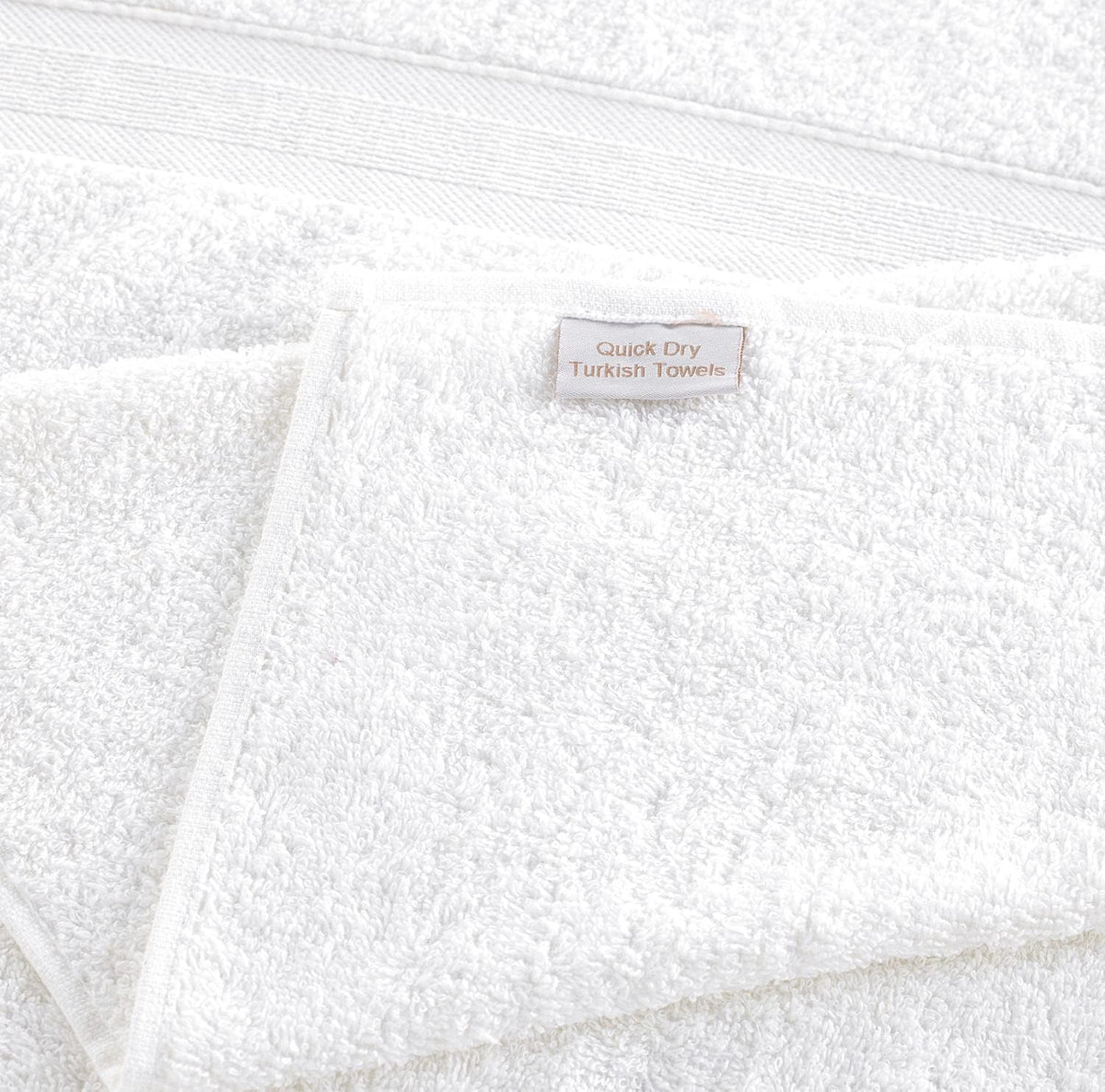 Quick-Dry, Soft & High Absorbent Hand Towels 16"x29" Cotton Turkish Hand Towel Set of 4 | Daily Use 100% Cotton Towels for Bathroom, Gym & More | Bathroom Hand Towels (4 Pcs, White)