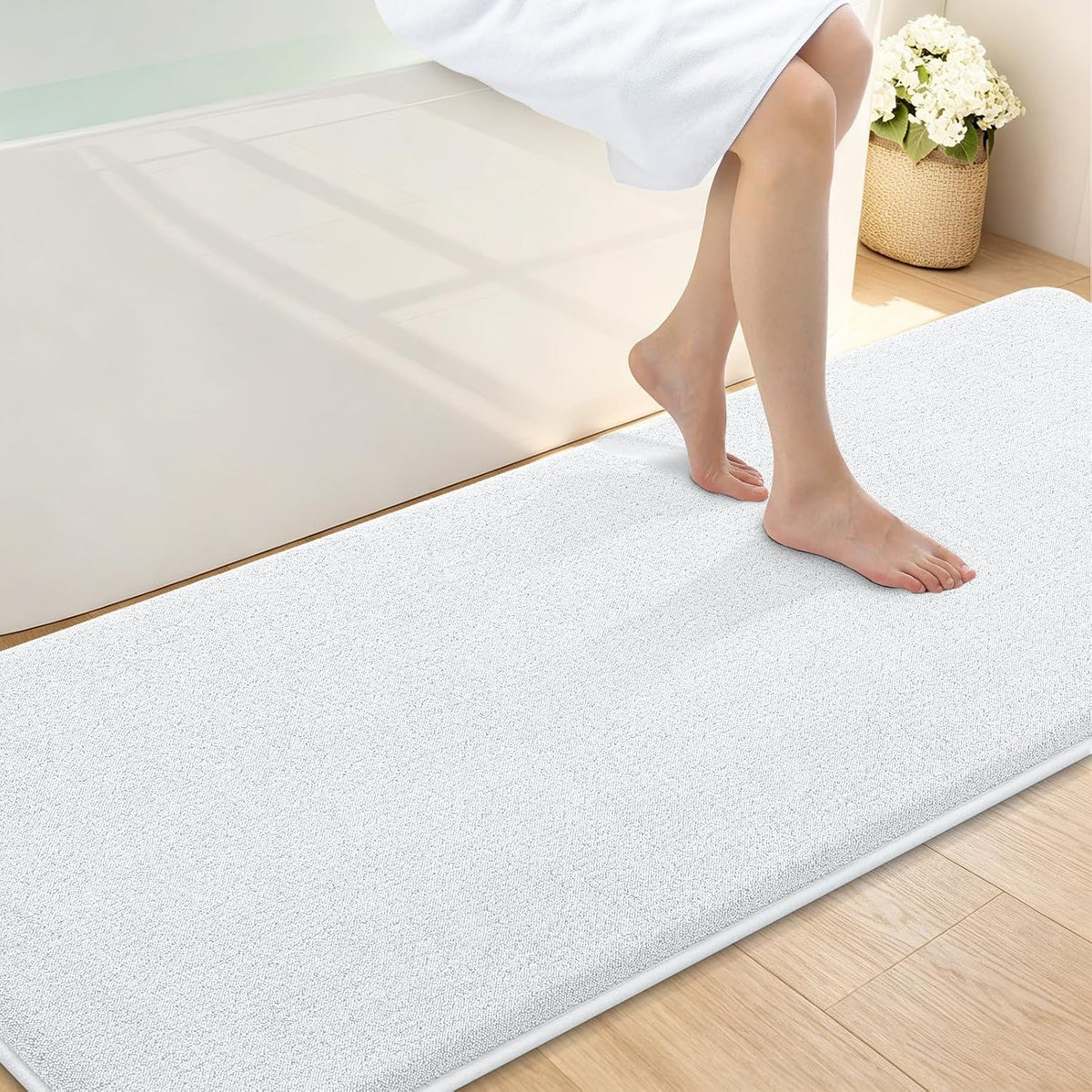 Memory Foam Bath Mat 30x20, Extra Soft Absorbent Bathroom Rugs - Colors A