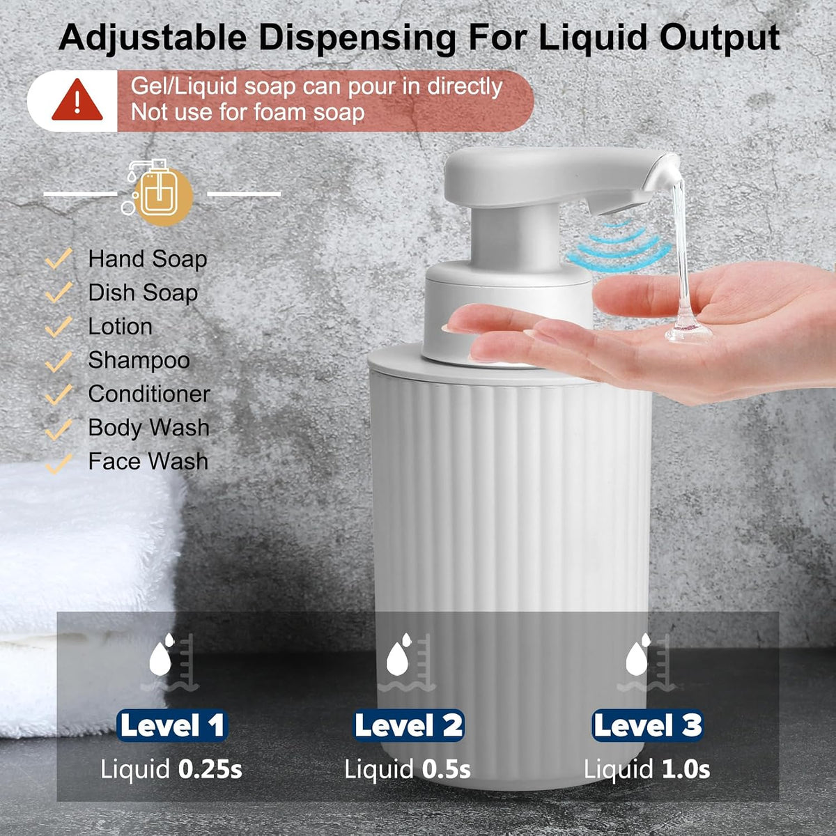 Touchless Liquid Pump 9 oz Rechargeable