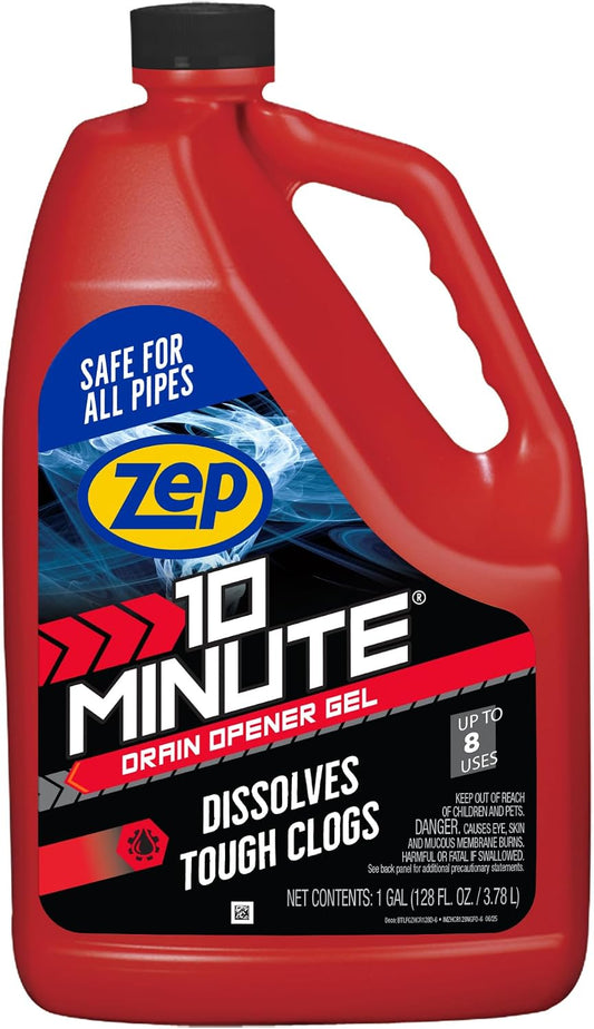 10 Minute Drain Opener Gel 64 Ounce - ZHCR64NG - Commercial Strength, Fast Acting and Safe for All Pipes