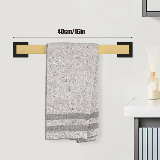 5 Piece Brushed Nickel Towel Bar Set Bathroom Hardware Set Brushed Nickel Bathroom Accessories Set with 2 Towel Hook, Stainless Steel Wall Mounted Bathroom Towel Rack Set Square 16-Inch