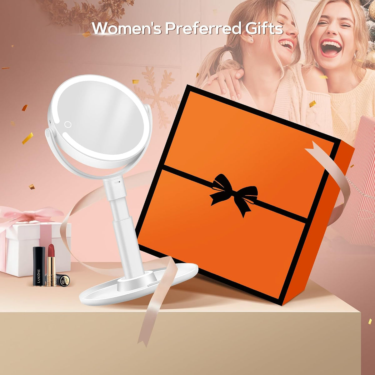 Vanity Mirror with Lights, Magnifying Makeup Mirror 30X/1X