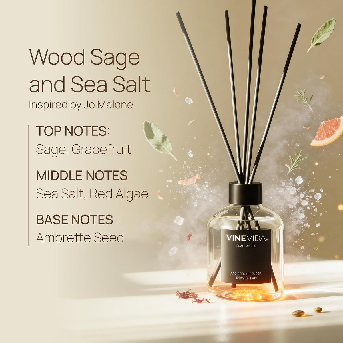 Reed Diffuser Volcano | Diffuser Reed for Home & Bathroom | Long-Lasting Scent Sticks Set | Oil Stick Diffuser | Bathroom Scent
