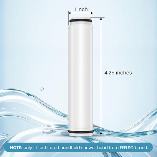 Shower Filter for Handheld Shower Head, 2 PCS Replacement Filters | 15 Stage Filters for Hard Water, Remove Chlorine & Harmful Substances, 2 Filters