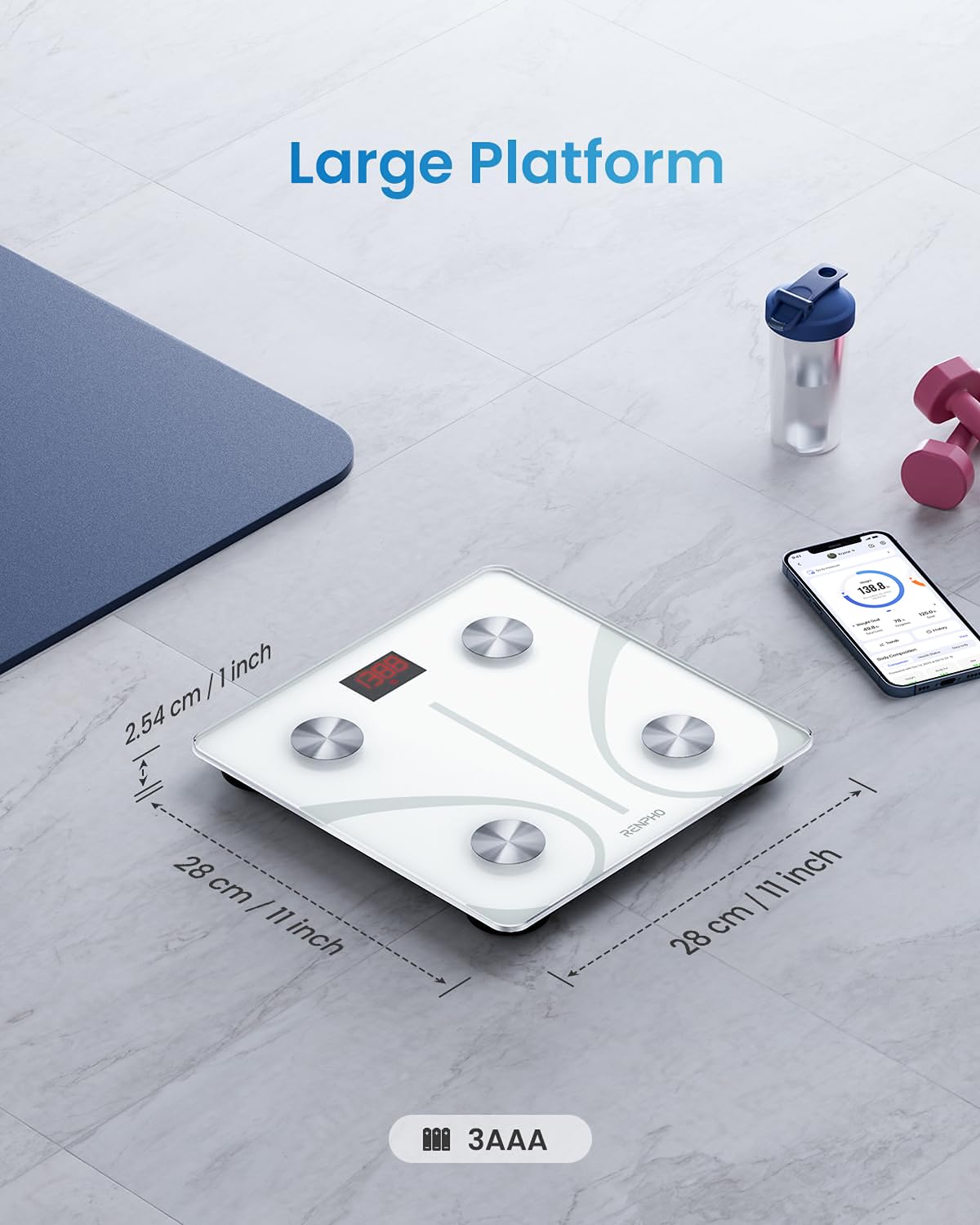 Smart Scale for Body Weight, BMI & Body Fat, 13 Metrics, Elis 1