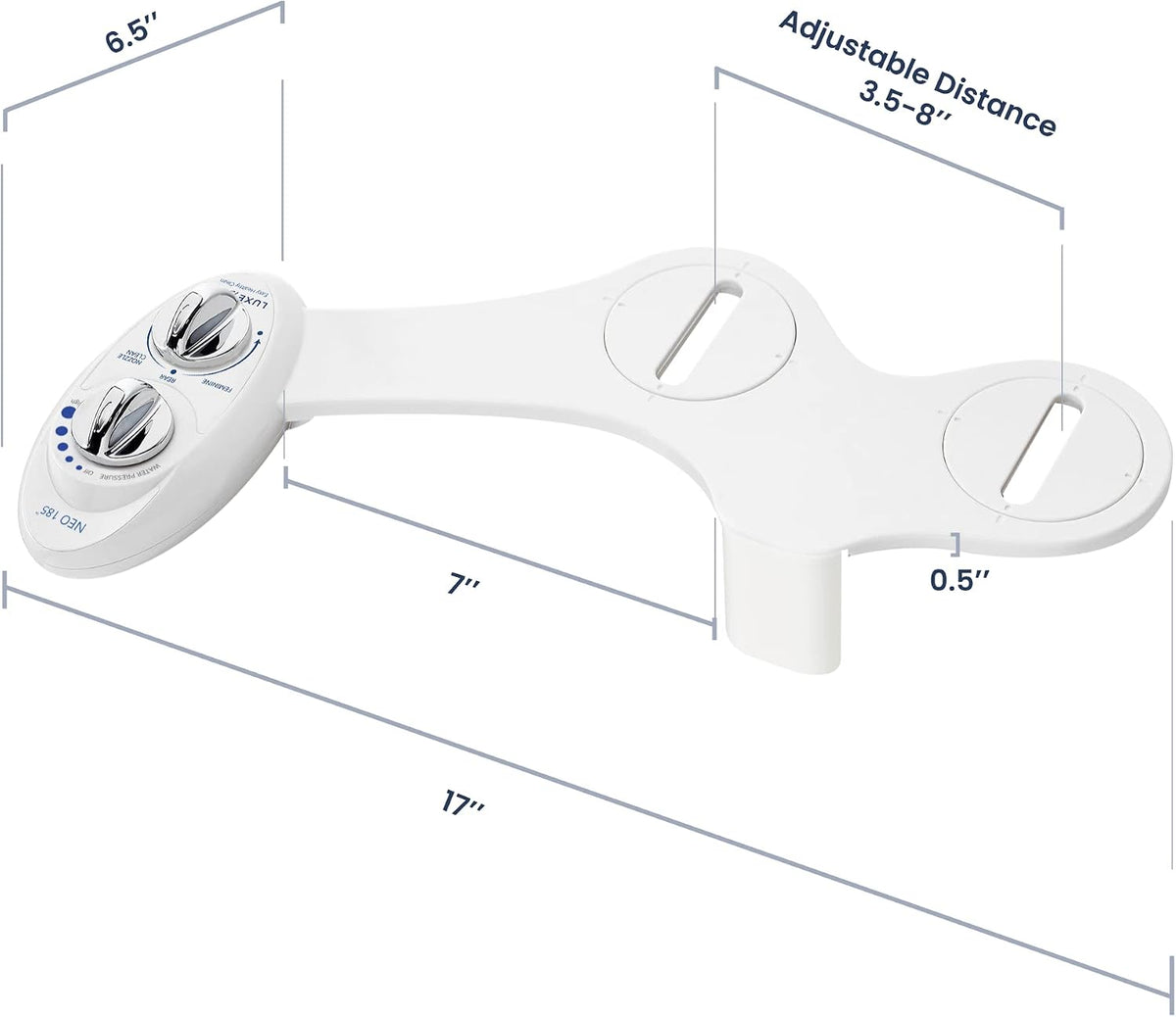 NEO 185 - Bidet Attachment for Toilet Seat, Blue