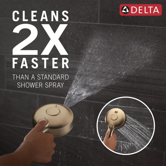 5-Setting HydroRain 2-in-1 Dual Shower Head with ProClean Spray, Brushed Nickel High Pressure Shower Head with Handheld Spray, 1.75 GPM Flow Rate, Satin Nickel 75419SN