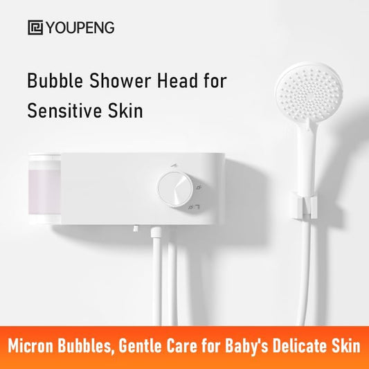 Kids Automatic Foaming Shower Head – Micro-Nano Bubble System, Self-Draining Cold Water, Built-in Chlorine Filter, IPX6 Waterproof, Rechargeable Handheld for Baby Sensitive Skin