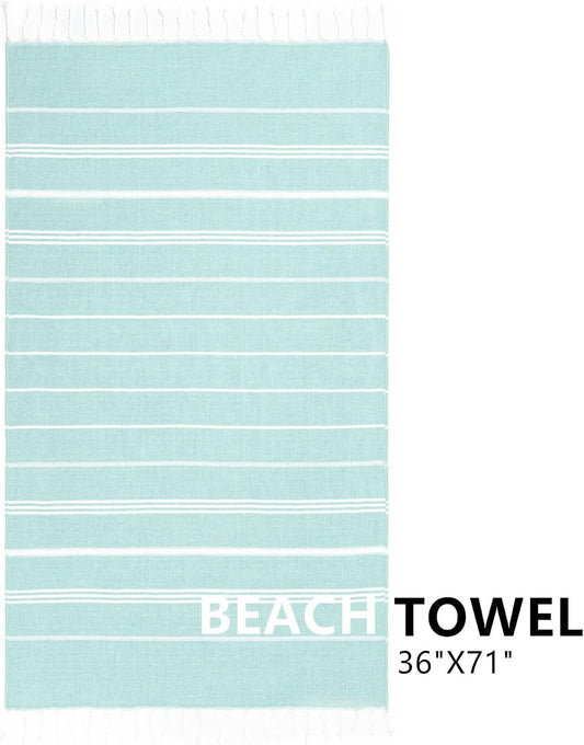 Turkish Beach Towel, 36"x71" Quick Dry Sand Free Oversized, Thinner Coral | Bath Pool Swim Towel, Lightweight Travel Camping Hiking Picnic Cruise Accessories Vacation Essentials