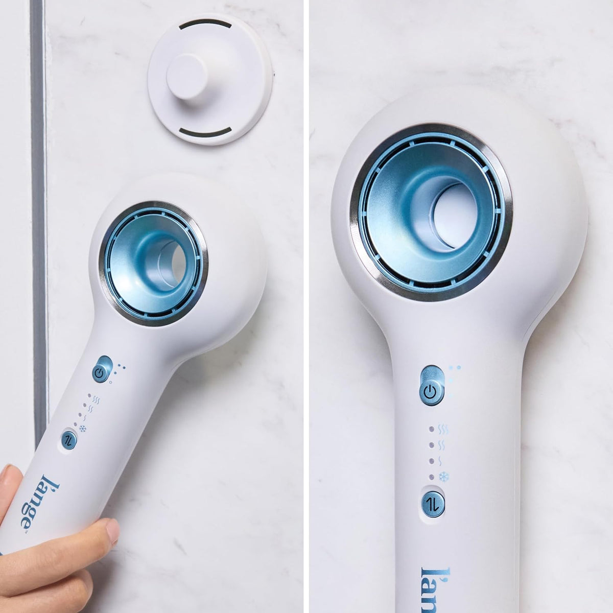 Axia HaloRing Ionic Hair Dryer | High Speed Professional Blow Dryer for Smooth, Frizz-Free Styles | Lightweight Brushless Motor with Concentrator & Wall Mount | 4 Heat Settings | Blush