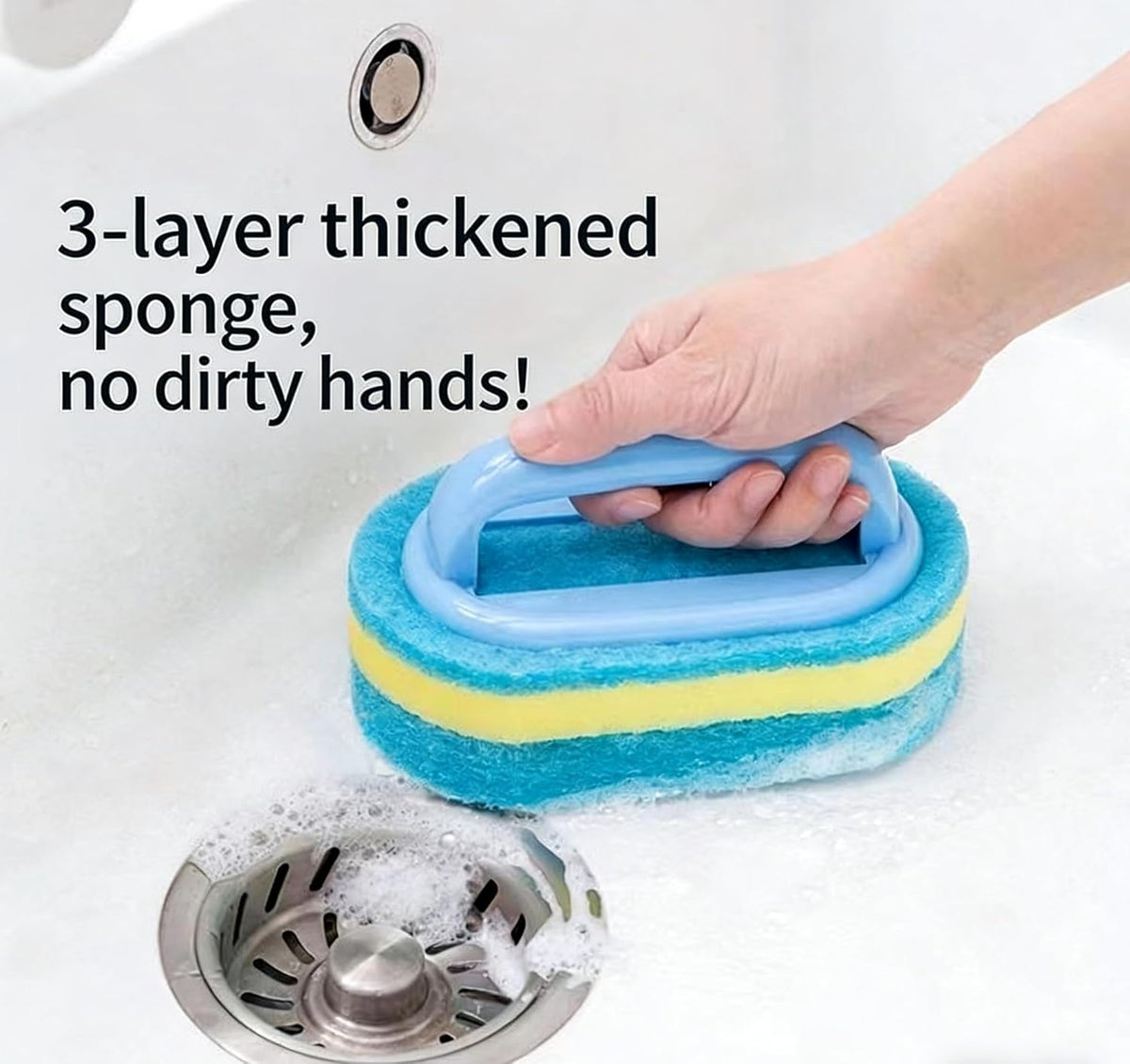 2 Sets of Bathroom Tiles, Kitchen Bathtub, Toilet and Cleaning Brush | Suitable for cleaning bathrooms, kitchens, bathtub tiles and glass - Effective in removing water stains