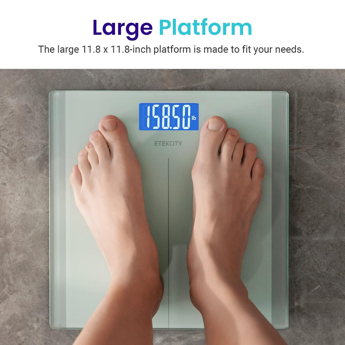 Smart Scale for Body Weight and Fat, BMI, FSA Eligible, Black