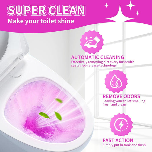Automatic Toilet Bowl Cleaner, In-Tank, Pink, 3 Month, 1 Pack