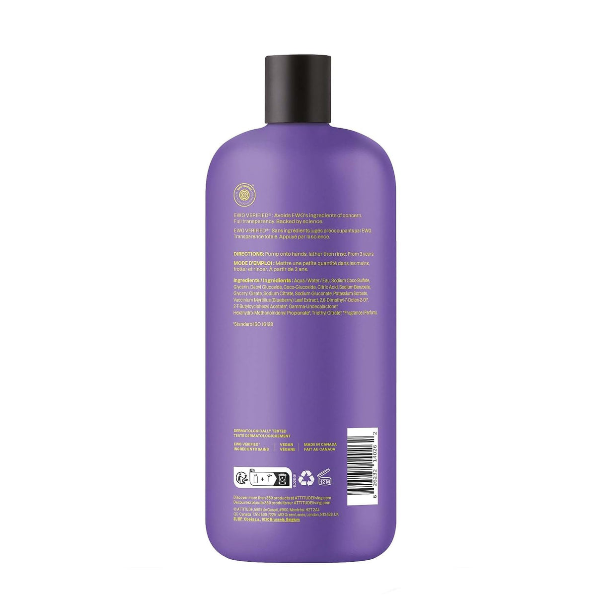 Foaming Hand Soap for Kids, EWG Verified, Dermatologically Tested, Plant- and Mineral-Based Ingredients, Vegan, Blueberry, 10 Fl Oz