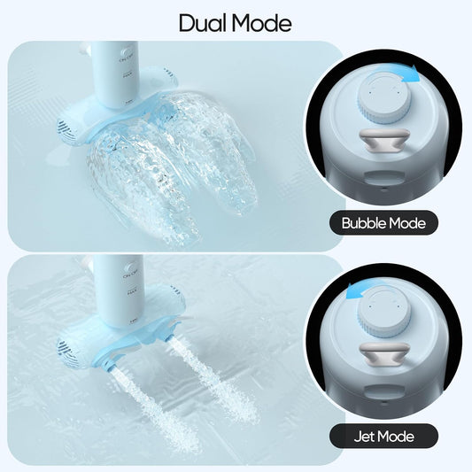 Bath Jets for Bathtub, Portable Spa Massager with Jet and Bubble Modes, Double Adjustable 3-Speed Nozzles, Refillable Bubble Jet for Bathtub Relaxation