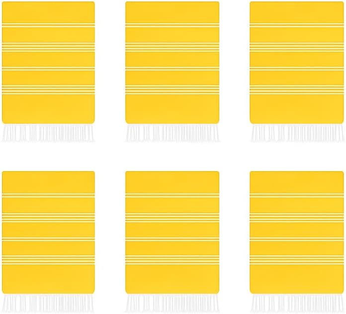 Turkish Beach Towel, Set of 6, 72" L x 40" W, 100% Cotton