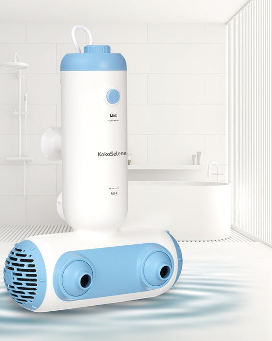 Bath Spa Jet for Bathtub with Dual Hydro Jets Daily Relax (Blue) | Bubble & jet Mode, IP67 Waterproof, 13ft Cord, 360° Adjustable Jets, Portable, Apartment, No Installation, Renter-friendly