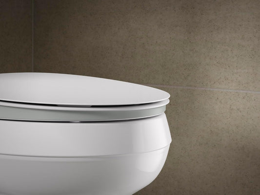 57777-WCF-0 Cymbal ReadyLatch Quiet-Close Soft Close Toilet Seat Elongated, Flexible CoreFlex Material, Wider Toilet Seat Surface, Home Essentials, White