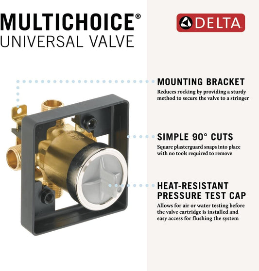 Faucet R10000-UNBXHF MultiChoice Universal Shower Valve Body for Shower Faucet Trim Kits