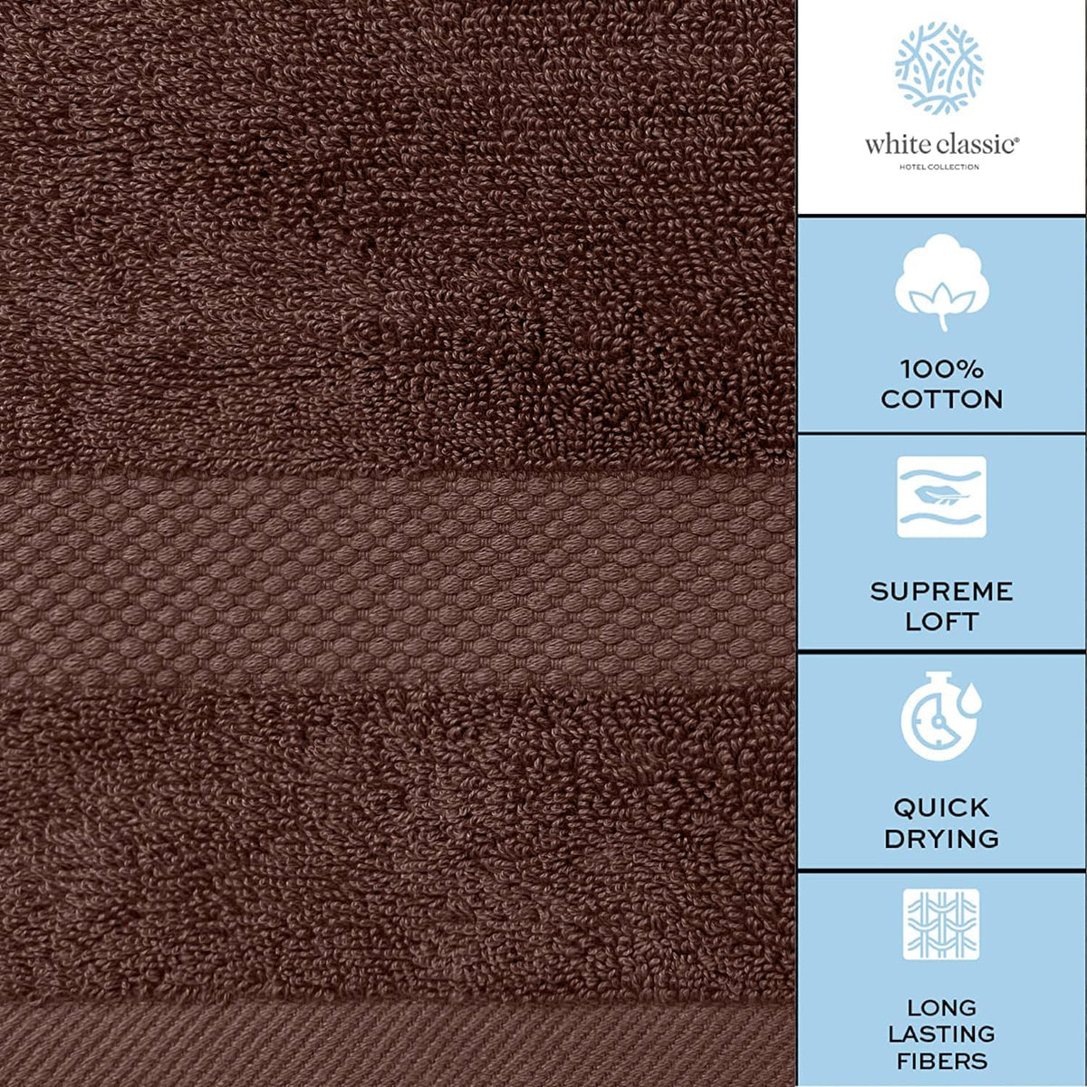Luxury Bath Towels Set of 4 Large - 700 GSM Turkish Cotton Ultra Soft Bath Towels 27x54 | Highly Absorbent and Quick Dry | Hotel Towels for Bathroom Luxury, Plush Shower Towels, White