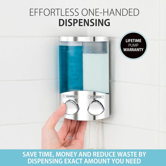 Products 76344-1 Euro Series TRIO 3-Chamber Soap and Shower Dispenser, Chrome
