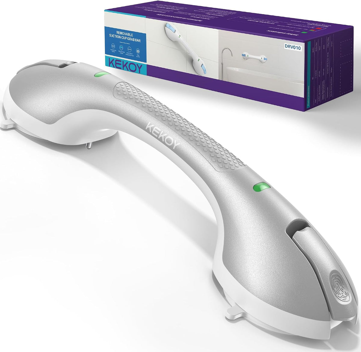 Shower Grab Bars, 17.5in Safety Indicators, Stronger Suction