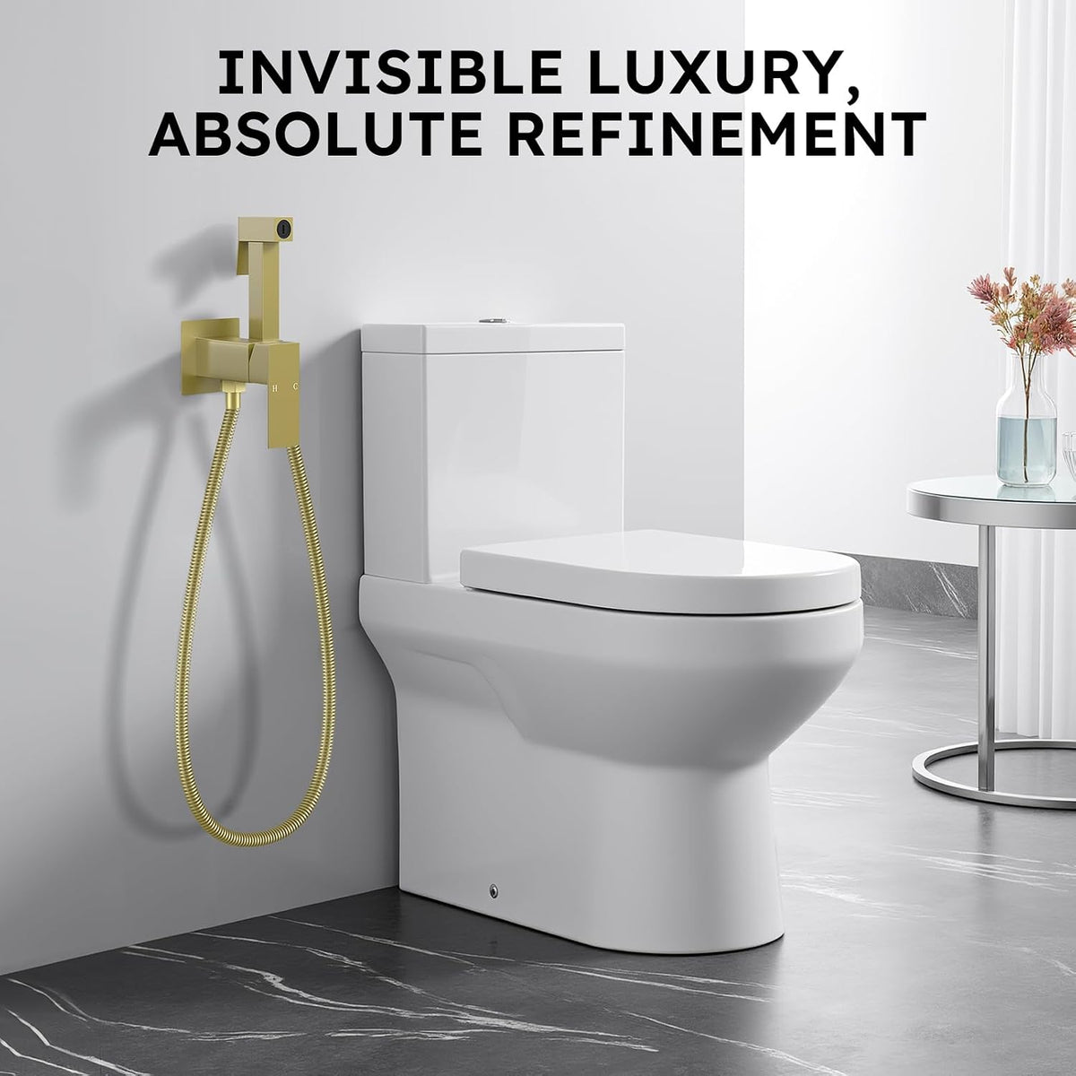 Handheld Bidet Sprayer, Bidet Attachment for Toilet, Brushed Nickel