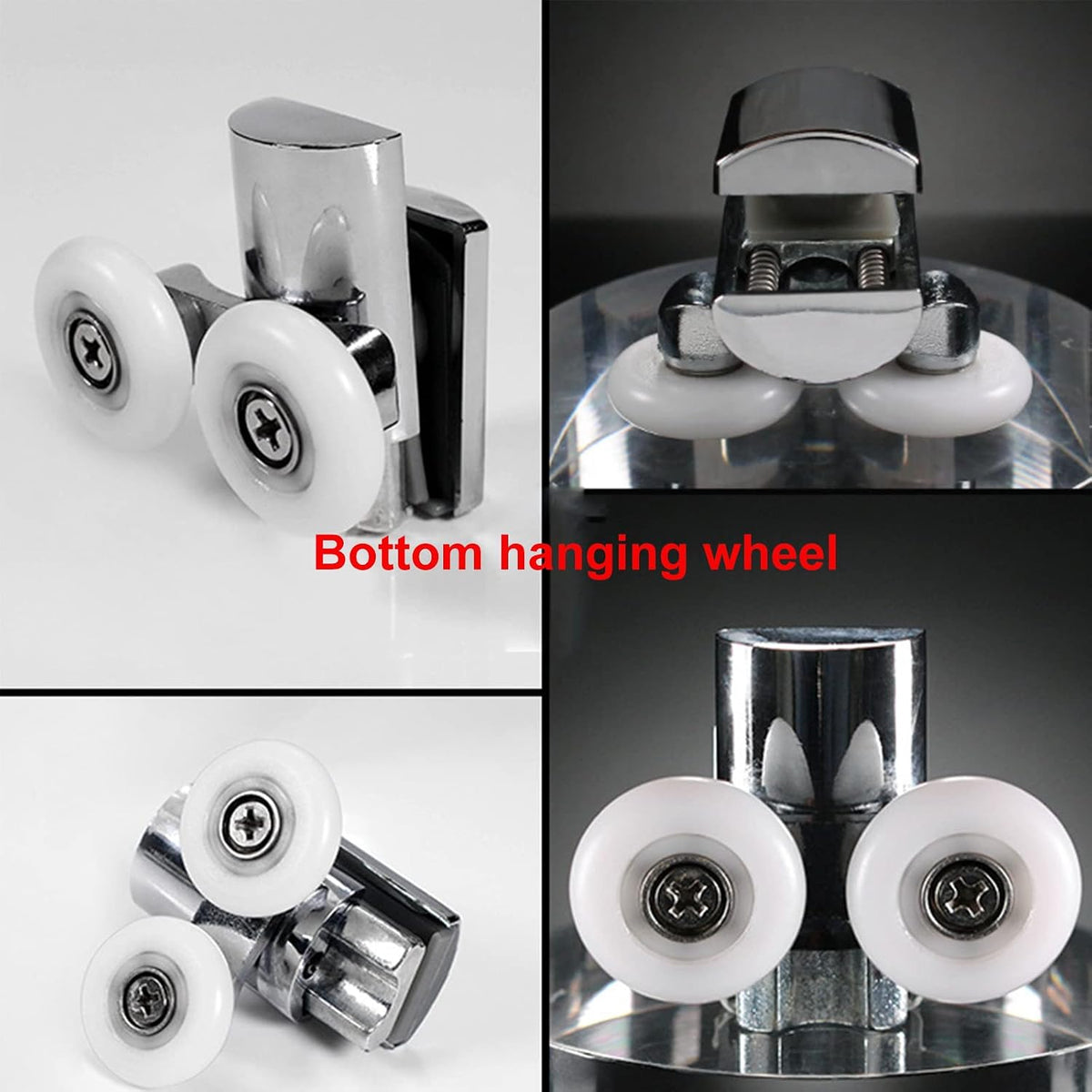 Zinc Alloy Shower Door Runners 23mm Twin Shower Door Rollers 2top 2bottom 4pcs