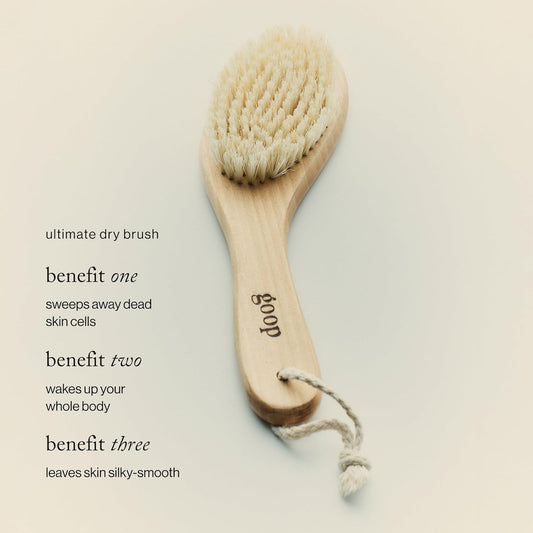 Beauty Dry Brush | Detoxifying Body Exfoliator | Wooden Handle with Natural Biodegradable Sisal Fibers | Sweeps Away Dead Skin | FSC Certified