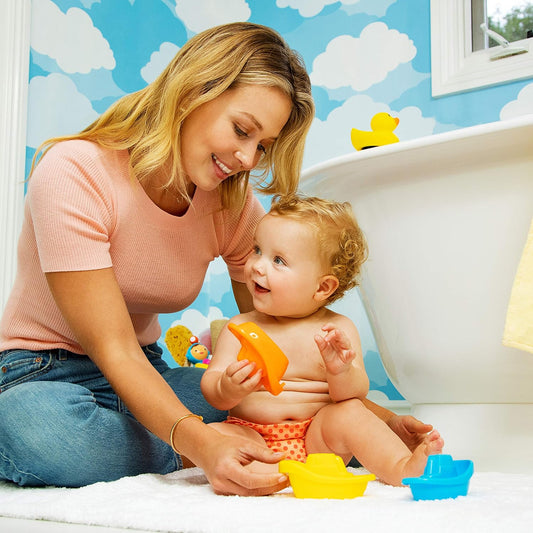 ® Little Boat Train Bath Toy, Fun for Babies and Toddlers, 6 Piece Set