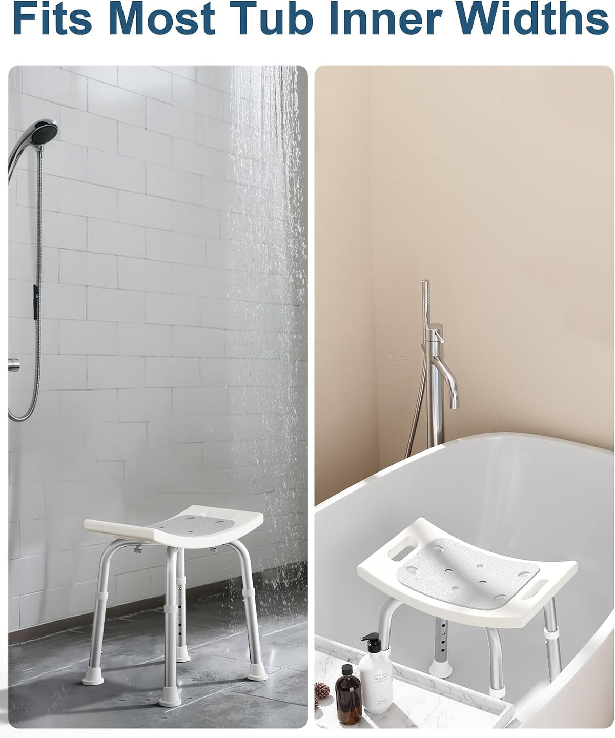 Shower Chair for Inside Shower, Adjustable Height Shower Stool