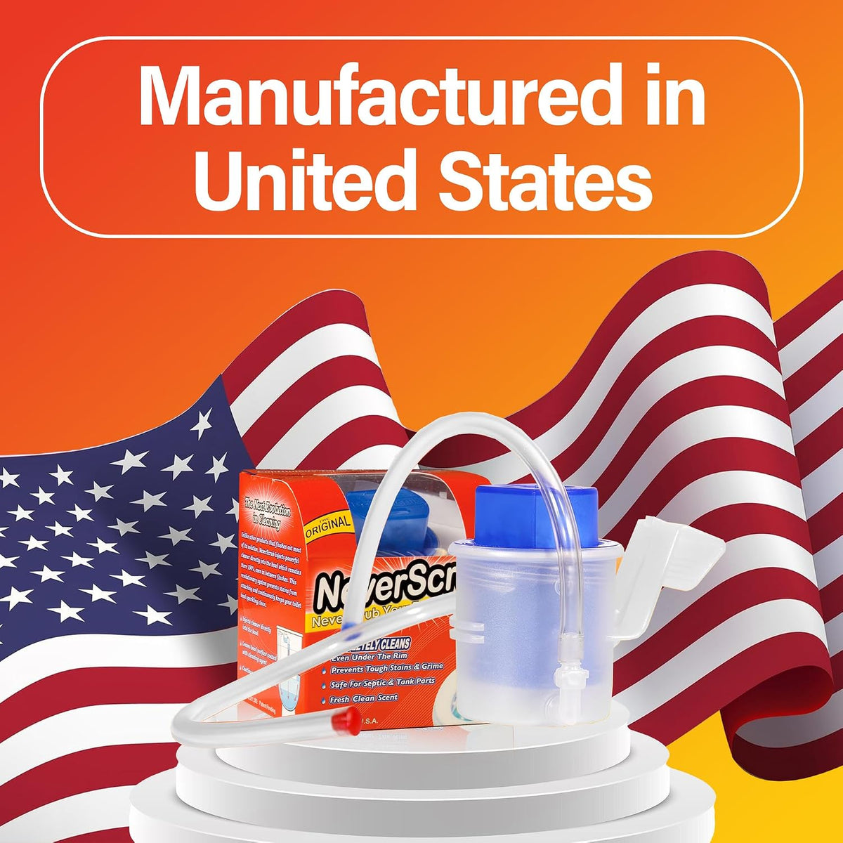 Self Cleaning Toilet System - Automatic Toilet Bowl Cleaner with Starter Cartridge, Lasts Up 3 Months Continuous Cleaning - Refillable Toilet Bowl Cleaner for Stains, Rings, and Odor