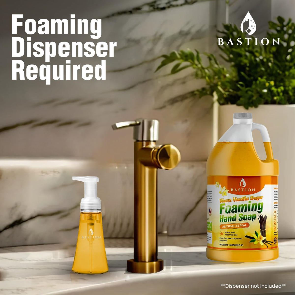Pink Grapefruit Foaming Antibacterial Hand Soap Refill 1 Gallon (128 oz) Refreshing Pink Grapefruit Scent Bulk Hand Soap-Made In The USA.