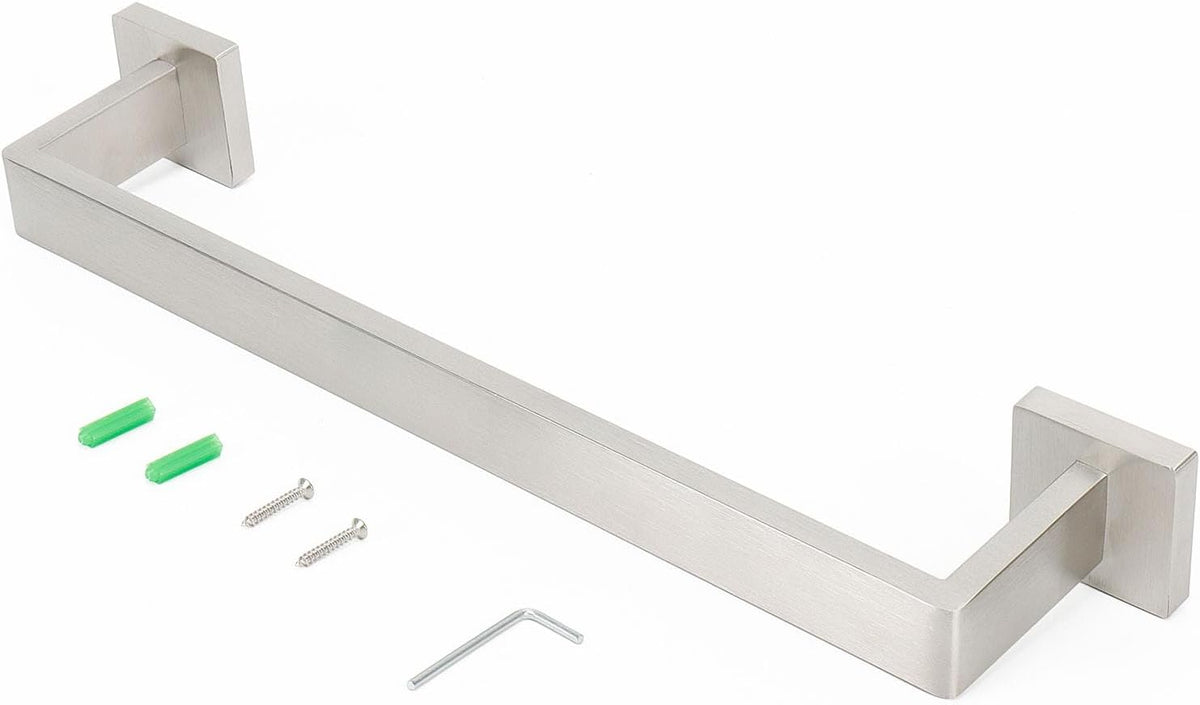Towel Bar for Bathroom, 16 Inch Stainless Steel Bath Towel Rack Wall Mounted Towel Holder Hardware Accessory (Brushed Nickel)