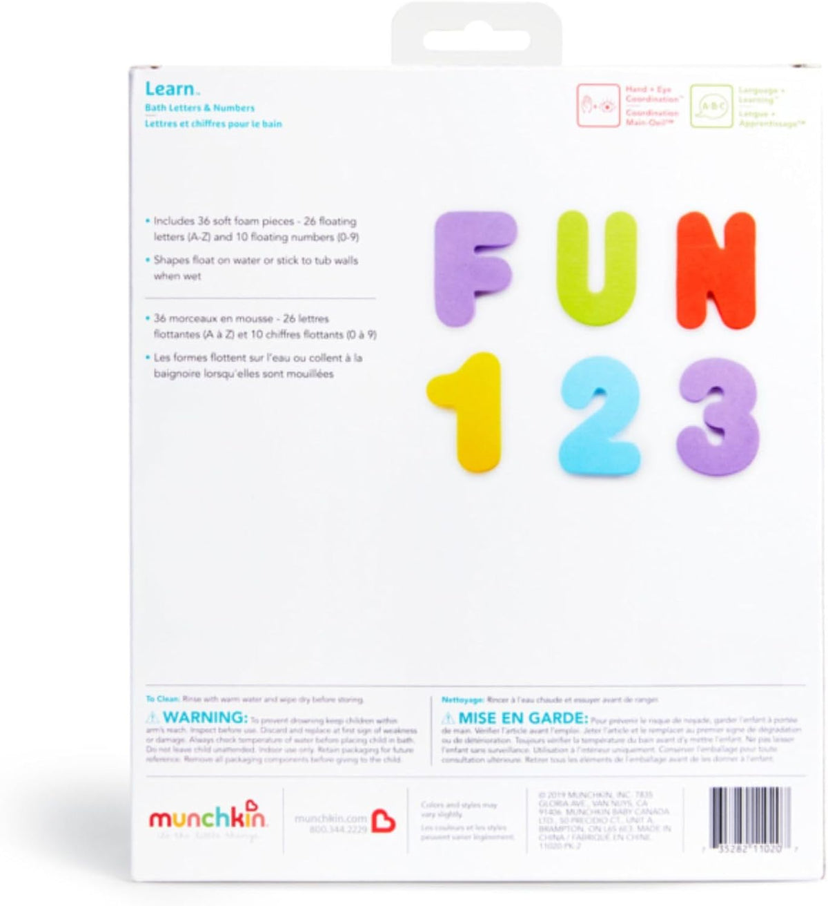 ® Learn™ Bath Letters and Numbers 36pc Toddler Bath Toy
