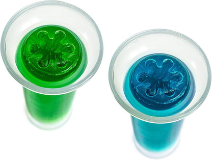 Toilet Bowl Cleaner Gel | Fresh Flower Toilet Gel Stamp | Stops Limescale and Stains with Air Freshening Scent | Deodorizing Clean | 32 Stamps, Blue & Green