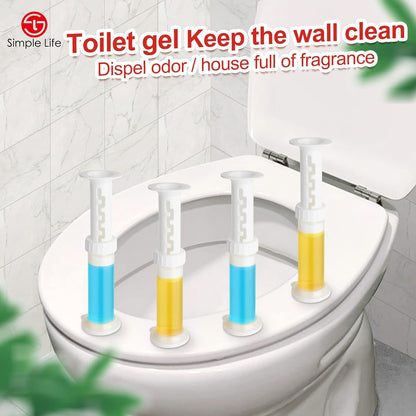 Toilet Bowl Cleaner Gel | Fresh Flower Toilet Gel Stamp | Stops Limescale and Stains with Air Freshening Scent | Deodorizing Clean | 32 Stamps, Blue & Green