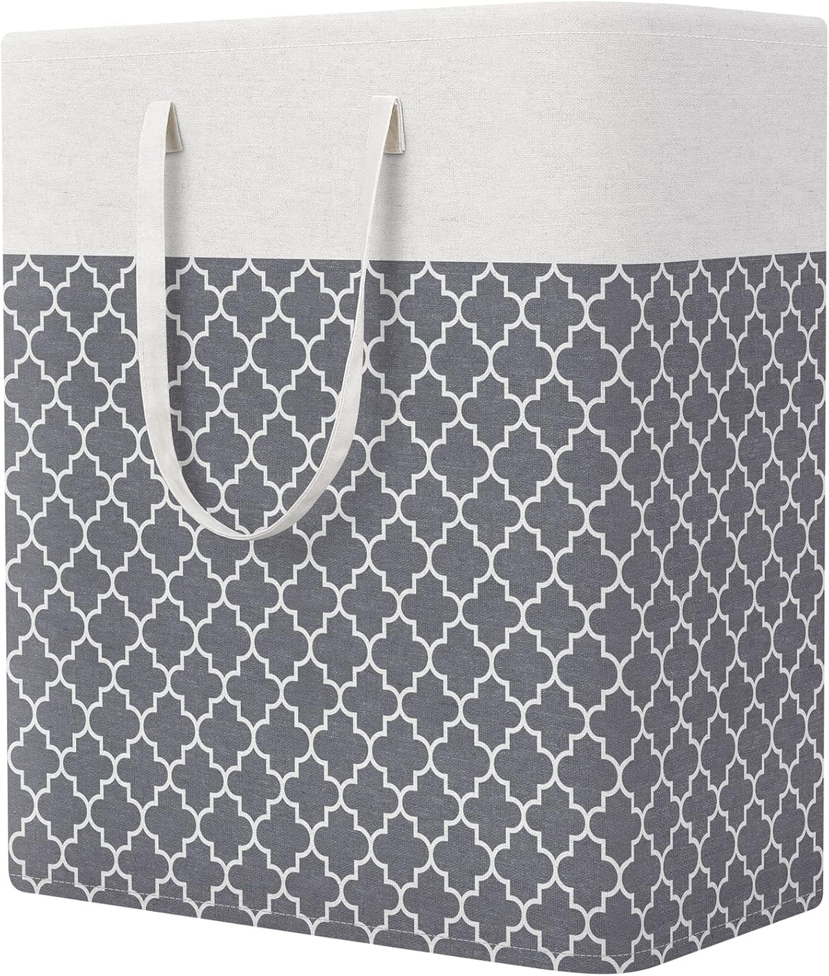 Laundry Basket Hamper, 75L Collapsible Clothes Storage, Grey | Freestanding Clothes Hampers, Foldable design, with Easy Carry Handles, For Laundry, Bedroom, Dorm, Clothing, Towels, Toys