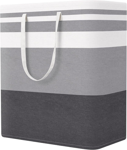 Laundry Basket Hamper, 75L Collapsible Clothes Storage, Grey | Freestanding Clothes Hampers, Foldable design, with Easy Carry Handles, For Laundry, Bedroom, Dorm, Clothing, Towels, Toys